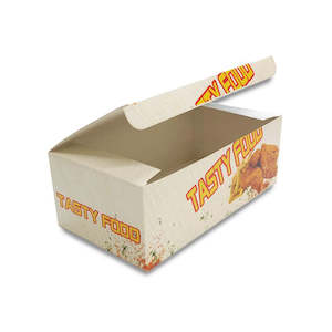 Snack Boxes: Snack Box Printed "Tasty Food" Medium | 50/Pack