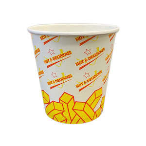 Chip Cups: Printed 12oz Hot Chip Cup | 1000/Ctn