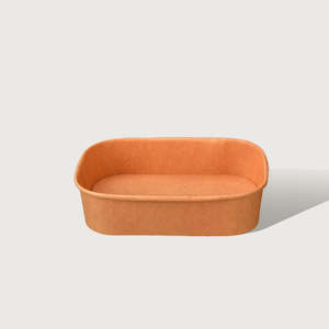 Paper Bowls Lids: IKON Kraft Paper Rectangle Container 500ml | 50/Pack