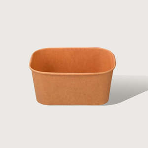 IKON Kraft Paper Rectangle Container 1000ml | 300/Ctn