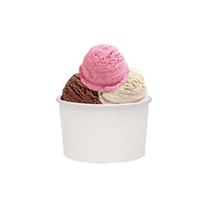 Ice Cream Cups: Ice Cream Cup 5oz White 87mmx56mm | 50/Pack