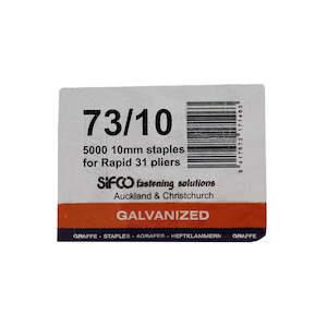 Staplers Staples: Sifco 73/10 Staples for use with SR31 Plier Stapler | 5000/Box