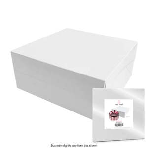 Standard Cake Boxes: Cake Craft White Cake Box 16x16x6 Inch | Each