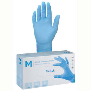 Nitrile Gloves: M Nitrile Powder Free Gloves Sky Blue Small 3.0g | 100/Box