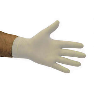 Latex Gloves: Pomona Medical Grade Latex Examination Powder Free Gloves Medium | 100/Pack