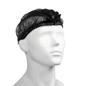 M Disposable Crimped Hat Black 530mm | 100/Pack