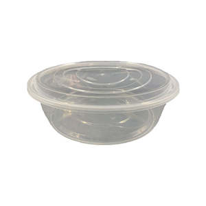 Plastic Containers: Plastic Round Clear Container HS4000 4000ml & Lid | Set