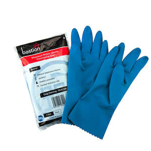 Gloves: Bastion Silverlined Blue Kitchen Gloves Small | Pair