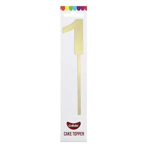 GoBake Small Mirror Number Topper #1 Gold