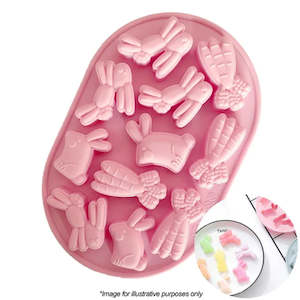 Cake Craft Easter Bunny & Carrot Silicone Mould