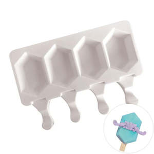 Cake Craft Hexagonal Ice Cream Popsicle Silicone Mould