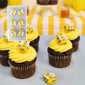 Sugar Decorations: Bees Sugar Decorations | 6 Piece Pack
