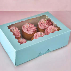 Cupcake Boxes: Cake Craft 6 Hole Cupcake Box Blue | Each
