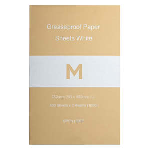 M Greaseproof Paper Sheets Small White | 1000 Sheets/Pack