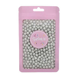 Sprink'd Sugar Balls Shiny Silver 4mm 60g