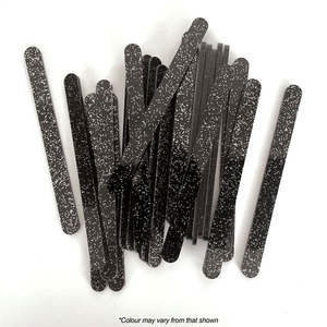 Acrylic Cake Popsicle Sticks Black Glitter | 12/Pack