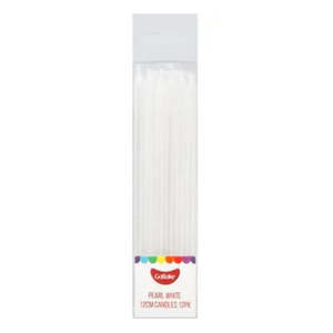 Candles: GoBake Tall Candles Pearl White 12cm | 12/Pack