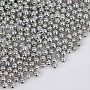Sprinkles: GoBake Cachous 4mm Shiny Silver - 90g