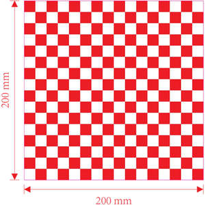 Baking Paper Rolls Sheets: Qiwi Greaseproof Printed Paper Sheets - 200x200mm | 1000/Pack