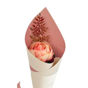 Valentines Day: Single wrapped faux flower.