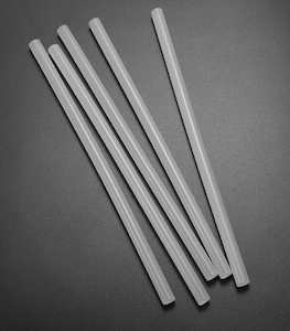 10 x 12Pcs 7mm X 8.5cm Cylindrical Transparent Hot Melt Glue Sticks