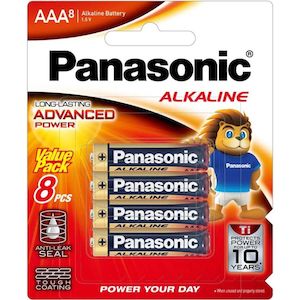 Electrical Fittings: Panasonic Batteries Alkaline AAA (8 Pack)