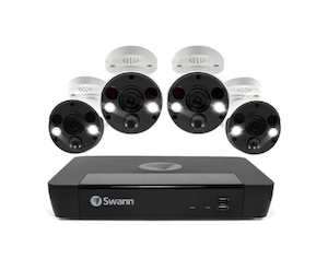 Swann: Swann 8CH 4K NVR Kit with 4 x 4K PIR Spotlight Bullet Cameras