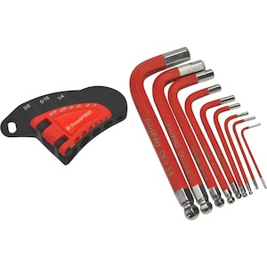 Tools: ToolPRO Short Hex Key Set SAE 9 Pieces
