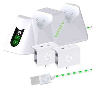 Computers: 4Gamers Xbox SX-C100 Twin Charging Dock (White)