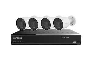 Swann: Concord 8 Channel 4K NVR Kit with 4 x 12MP Bullet Cameras featuring Red and Green Lights V3 QV5534