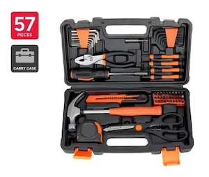 Tools: 57 Piece Portable Household Tool Kit