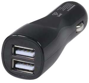 Electronics: Powertech 4.8A Dual USB Car Cigarette Lighter Adaptor MP3667