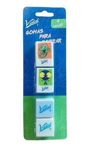 Stationery: VIDAL ERASERS 4PACK