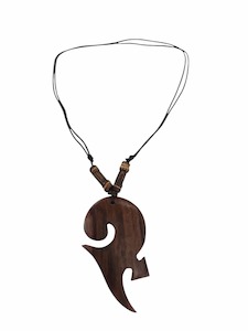 Home Living: Wooden Carved Māori-Style Pendant Necklace Guardian