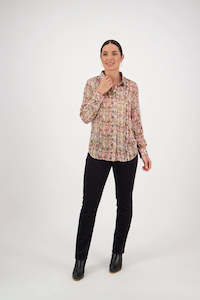 Long Sleeve Tops: Vassalli Shirt w Button Back Eden