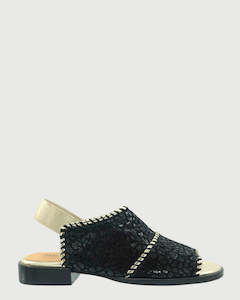 Bresley: Bresley Serenade Black Leopard Sandal