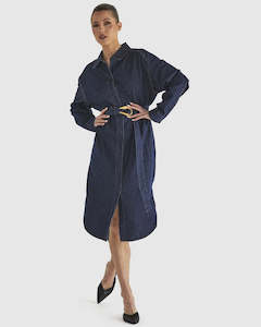 Fate+Becker Soaring Shirt Dress Indigo
