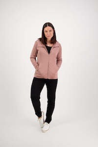 Vassalli 100% Merino Shaped Zip Up Hoodie Bloom
