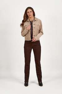 Vassalli Pinwhale Cord Denim Jacket Oat