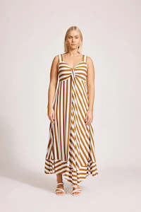 Eb Ive: Eb & Ive Treville Stripe Tank Maxi Dress Caramel