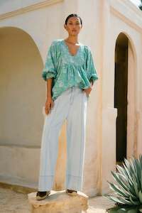 Pants: Isle Of Mine Sofie Denim Pant-Sky