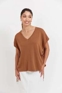 Haven Haiti Tie Knit Top- Tan