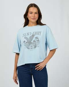Tops: Silent Theory Original Eagle Tee Light Blue