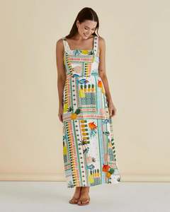 Betty Basics: Betty Basics Tegan Midi Dress- Paradise Print Pink