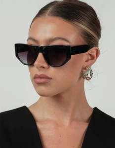 Accessories: Otra Elka Black/Smoke Sunglasses