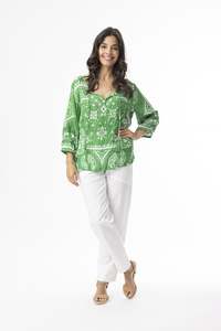 Orientique Boho Top Shape 2 Bandana Green