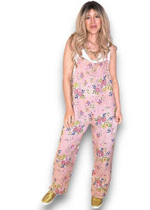 Helga May Baby Pink Wild Daisy Tie it your way-jumpsuit