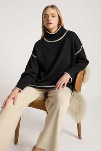 Eb & Ive Orin Jumper- Black/Dune