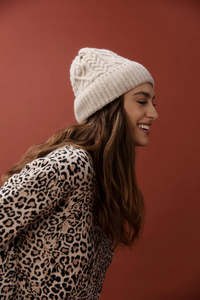 Accessories: Eb+Ive Calista Beanie Dune