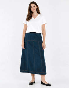 Betty Basics: Betty Basics Dayton Skirt Dark Vintage Denim